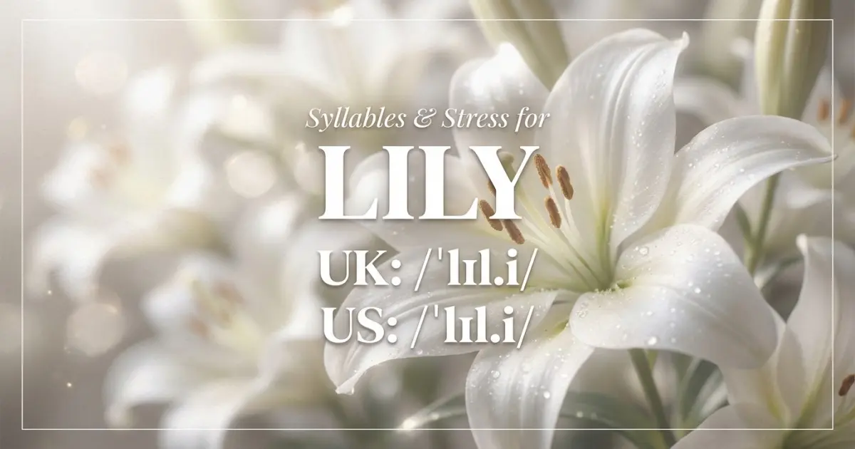 Lily Syllables Stress Pronunciation