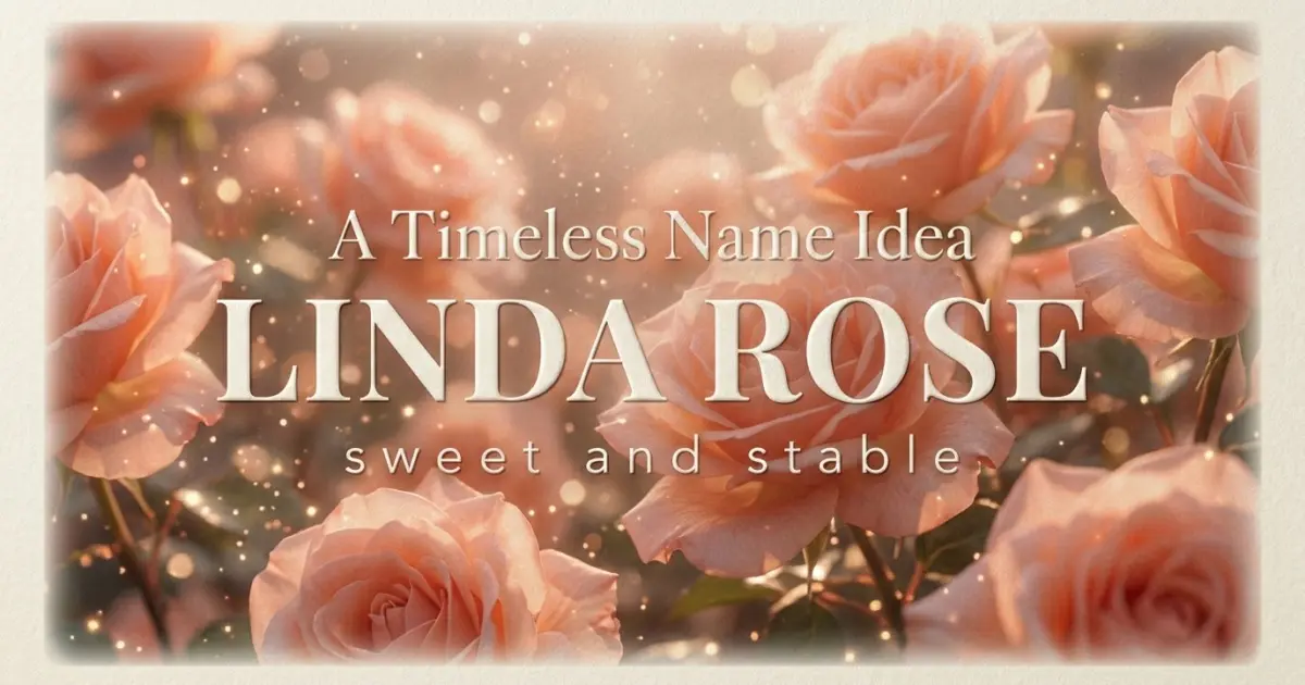Middle name idea: Linda Rose - sweet and stable