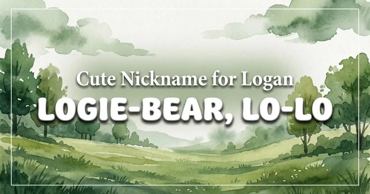 Cute nickname for Logan: Logie-bear, Lo-lo