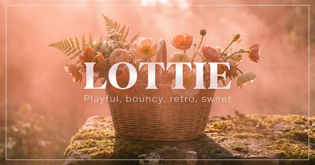 Lottie name vibe: Playful, bouncy, retro, sweet
