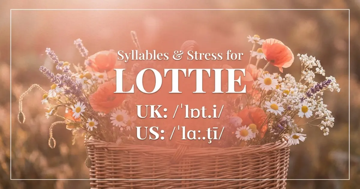 Lottie syllables, stress, and UK and US pronunciation