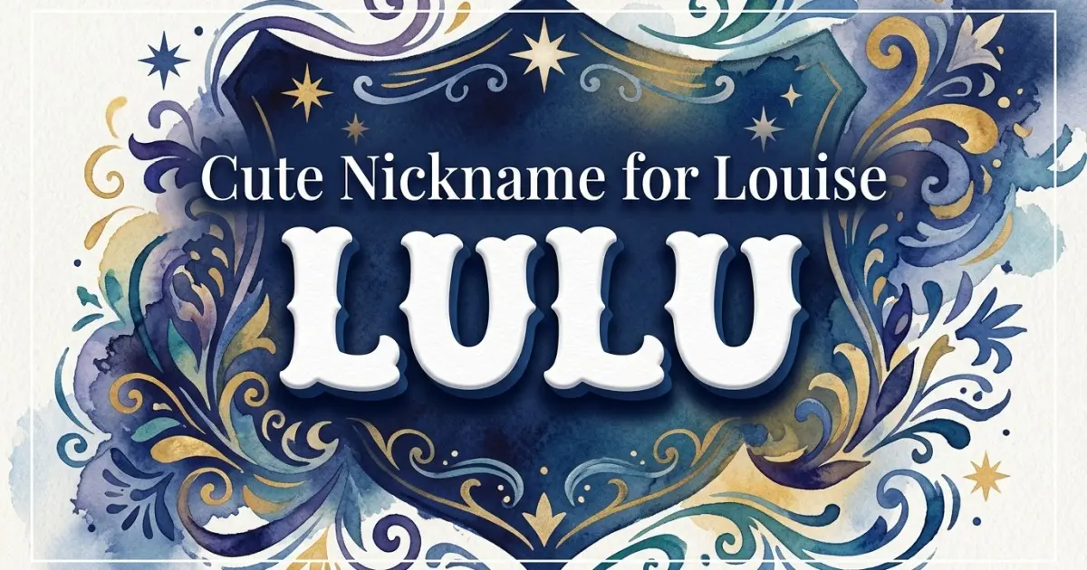 Cute nickname for Louise: Lulu