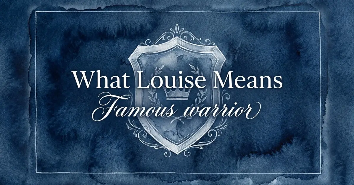 Louise name meaning Famous warrior