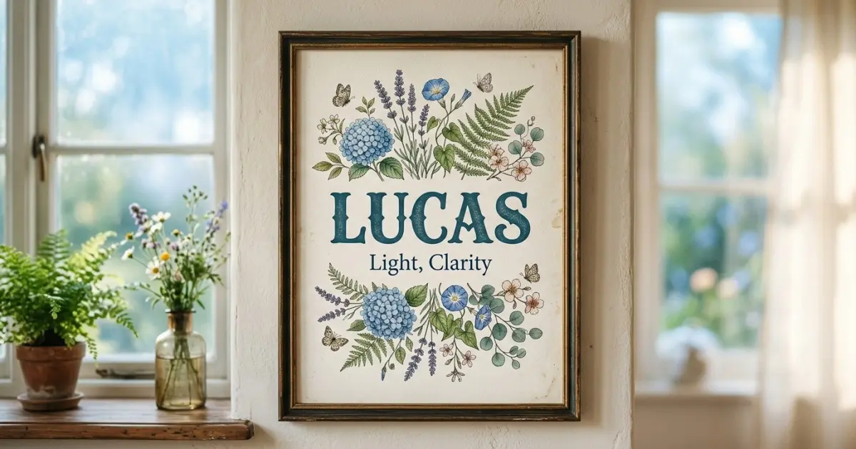 Lucas meaning themes: light, clarity