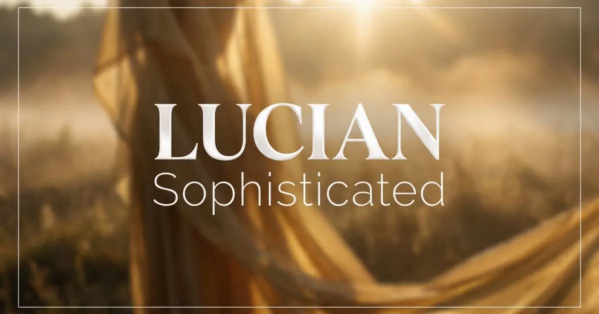 Lucian name vibe: Sophisticated