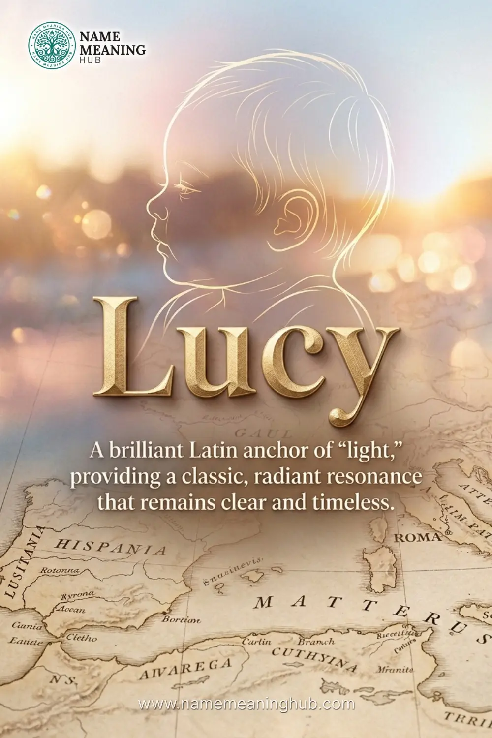 Meaning of the name Lucy: A brilliant Latin anchor of "light," providing a classic, radiant resonance that remains clear and timeless.