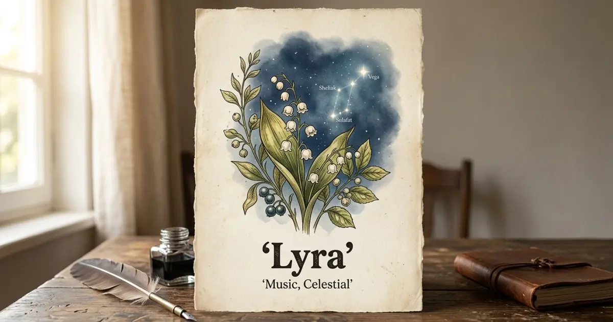 Lyra meaning themes: music, celestial