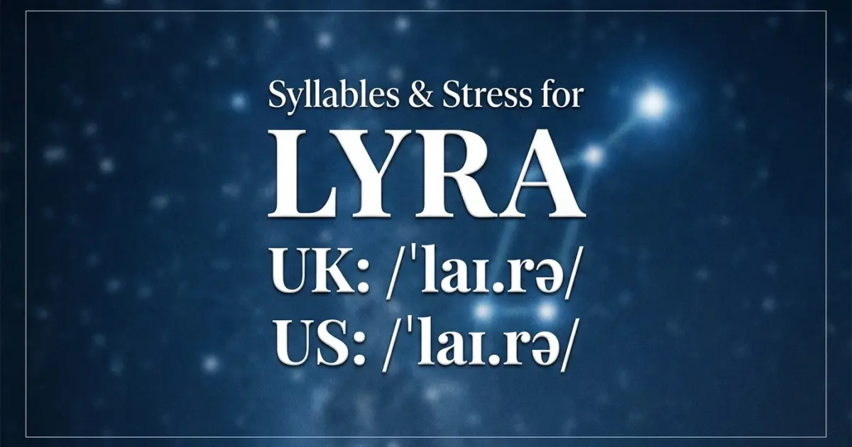 Lyra syllables, stress, and UK and US pronunciation