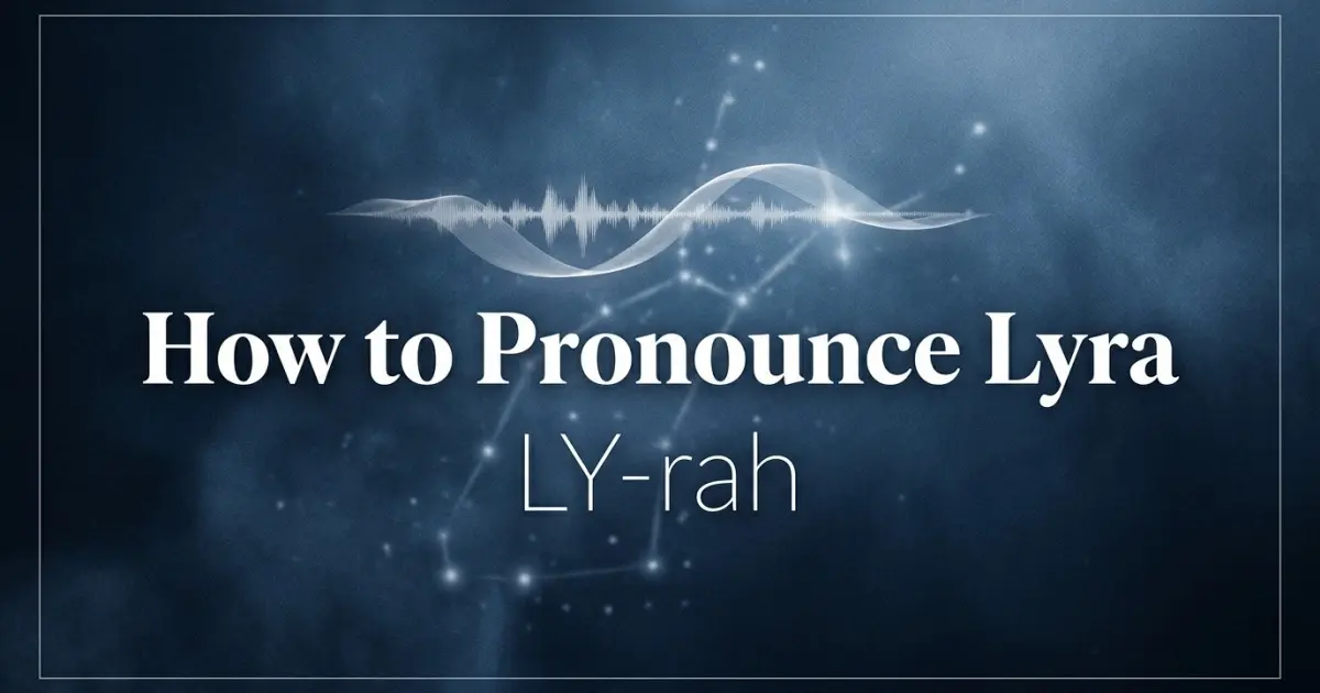 How to pronounce Lyra