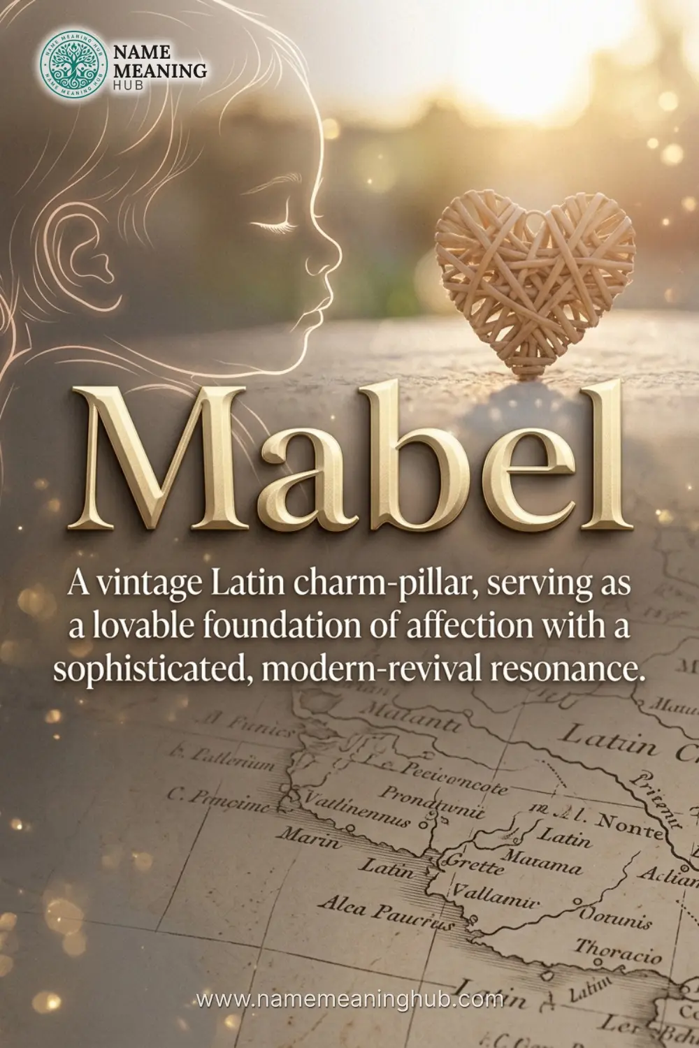 Meaning of the name Mabel: A vintage Latin charm-pillar, serving as a lovable foundation of affection with a sophisticated, modern-revival resonance.