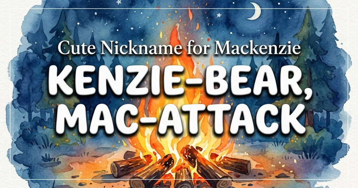 Cute nickname for Mackenzie: Kenzie-bear, Mac-attack