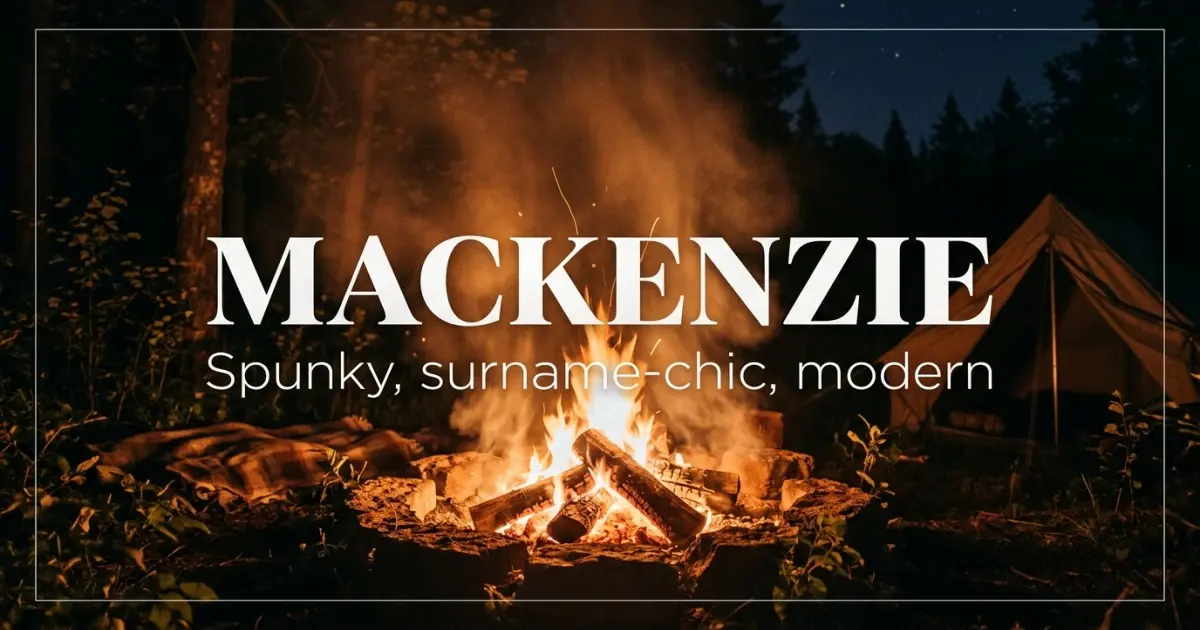 Mackenzie name vibe: Spunky, surname-chic, modern