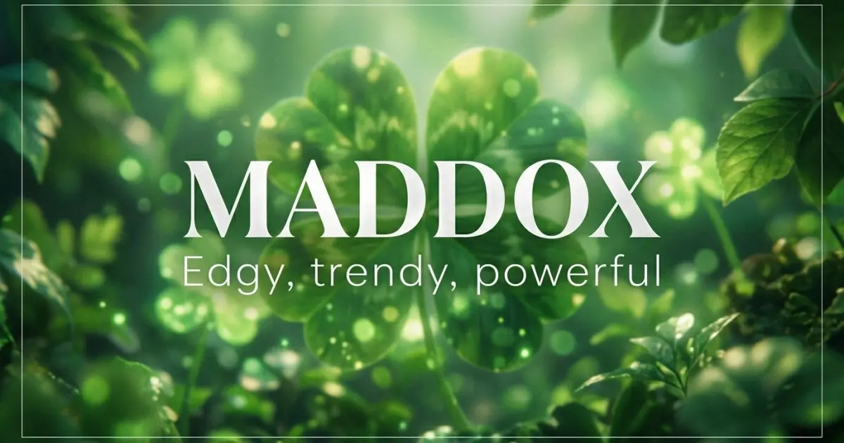 Maddox name vibe: Edgy, trendy, powerful