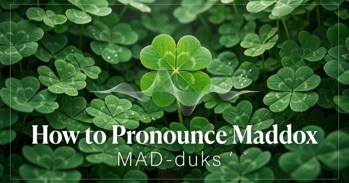 How to pronounce Maddox