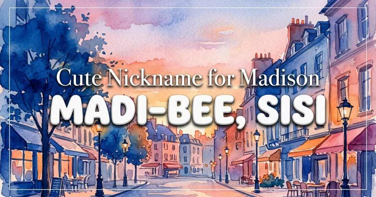 Cute nickname for Madison: Madi-bee, Sisi