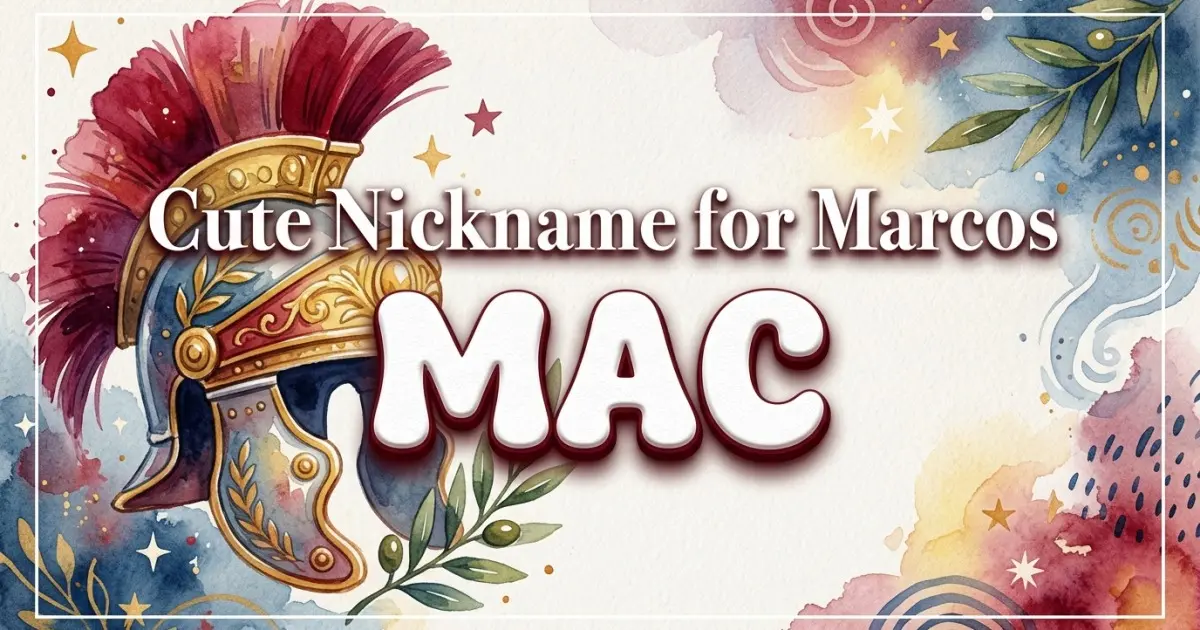 Cute nickname for Marcos: Mac