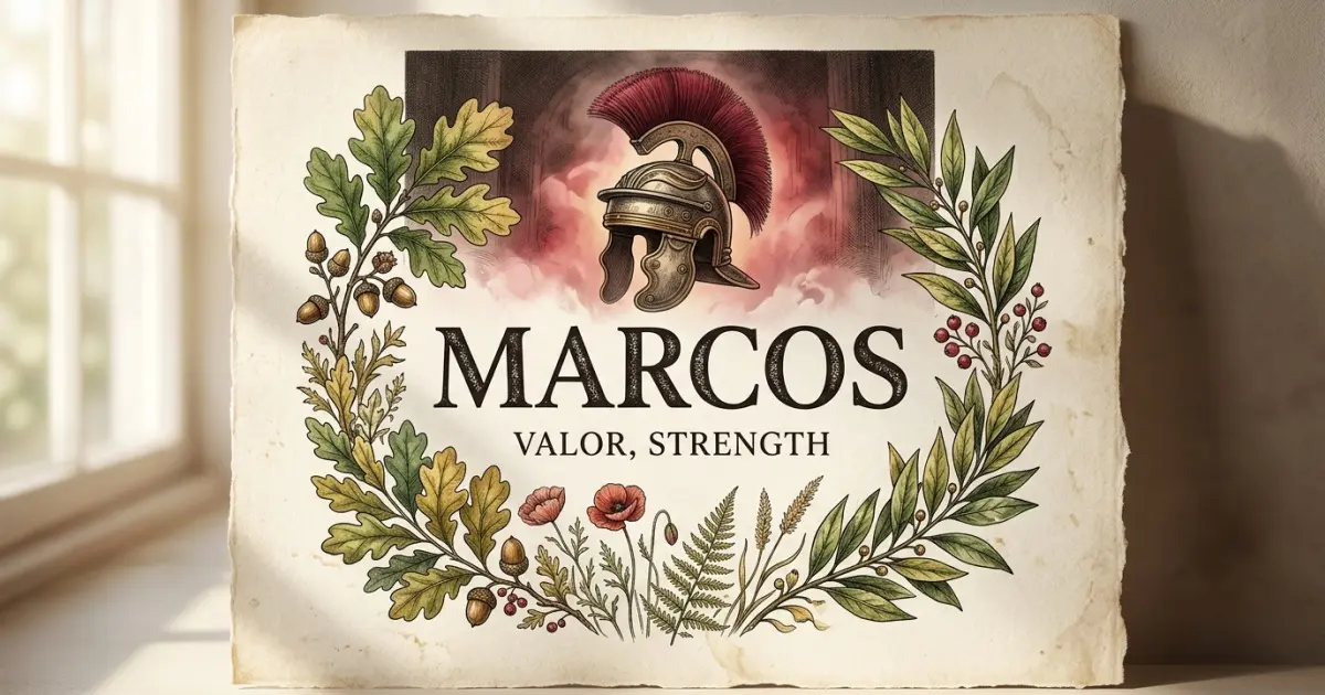 Marcos meaning themes: valor, strength