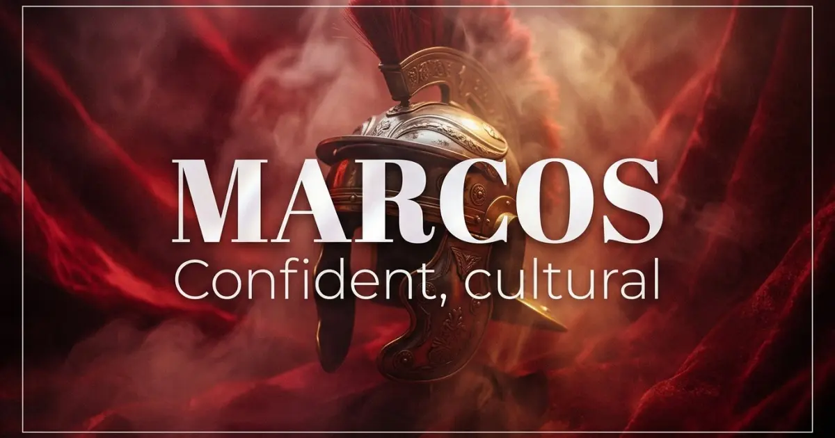Marcos name vibe: Confident, cultural