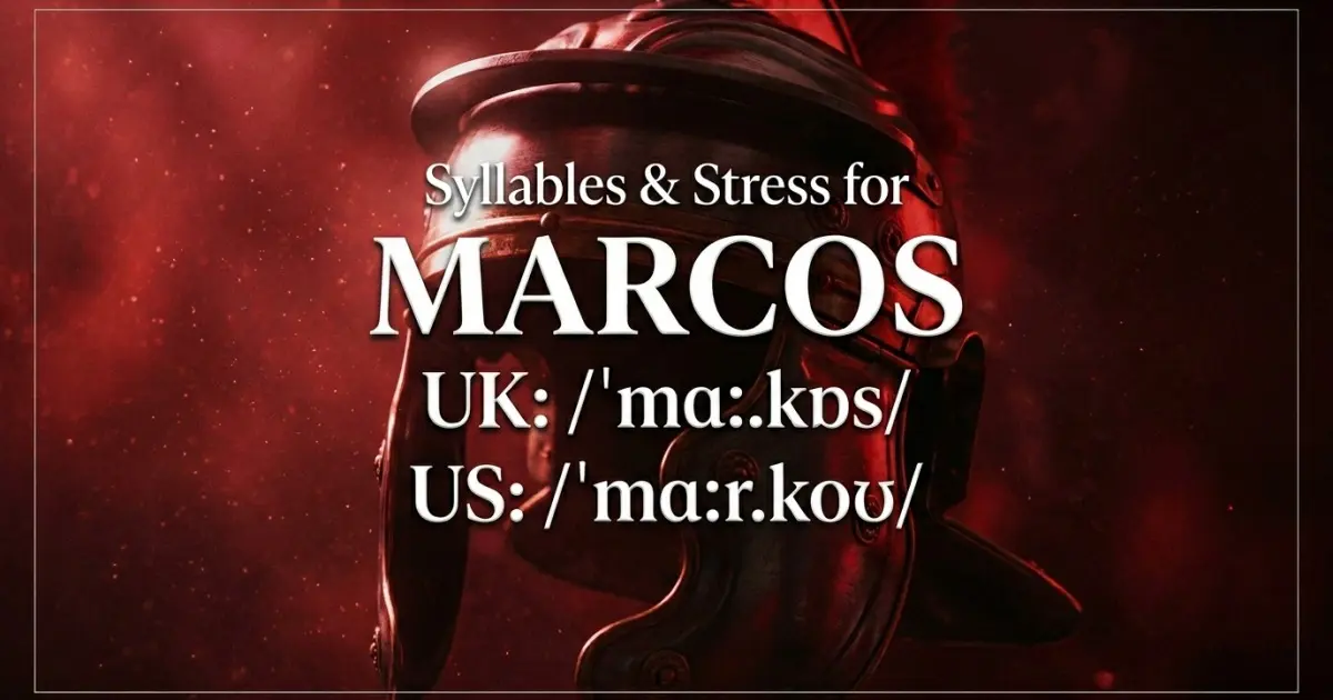 Marcos syllables, stress, and UK and US pronunciation