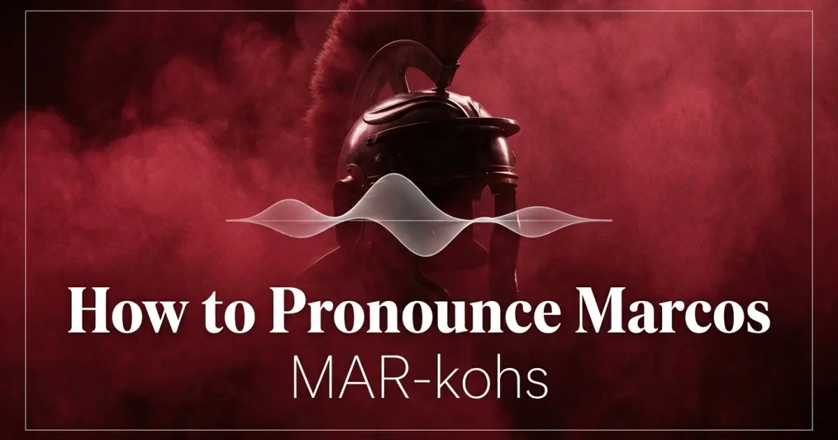 How to pronounce Marcos