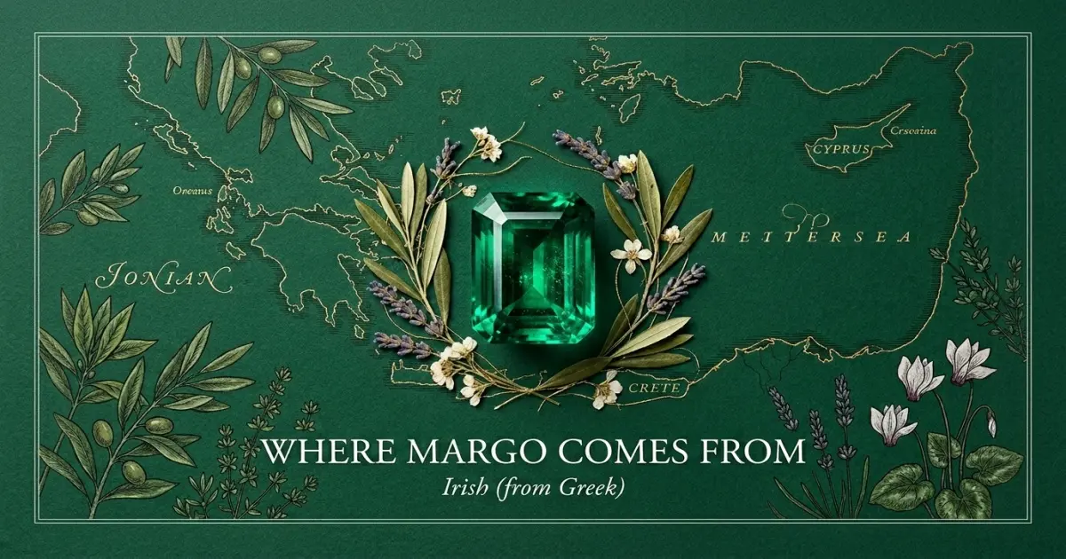 The name Margo comes from: Irish (from Greek)