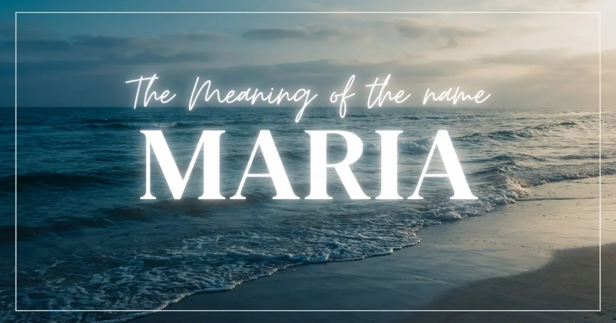 Maria name meaning