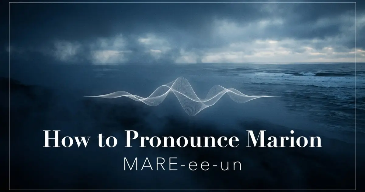 How to pronounce Marion