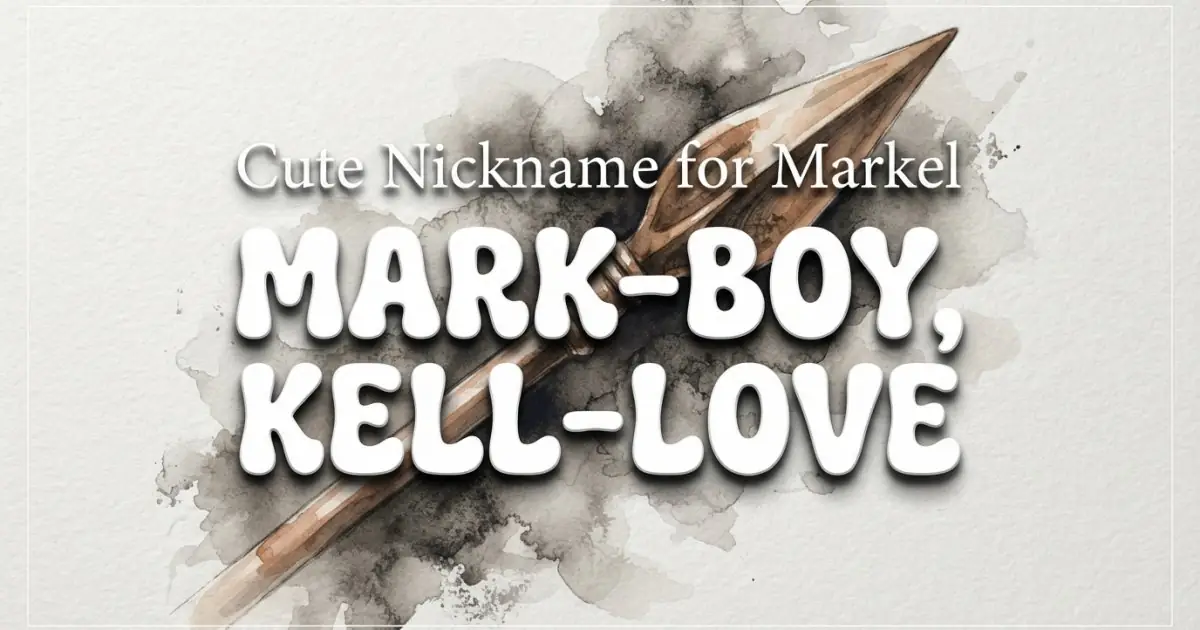 Cute nickname for Markel: Mark-Boy, Kell-Love