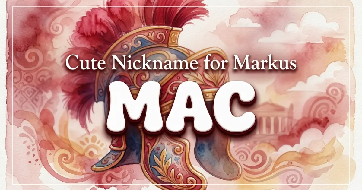 Cute nickname for Markus: Mac