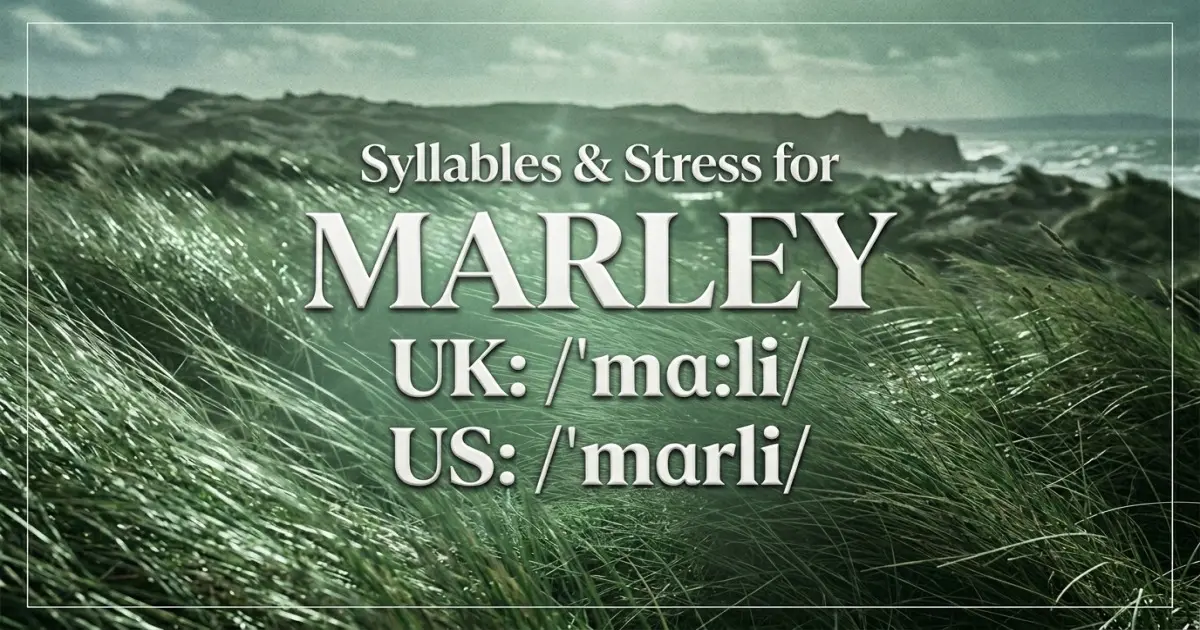Marley syllables, stress, and UK and US pronunciation