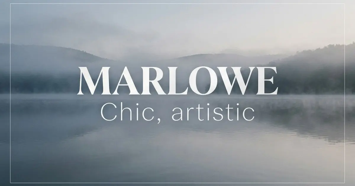 Marlowe name vibe: Chic, artistic