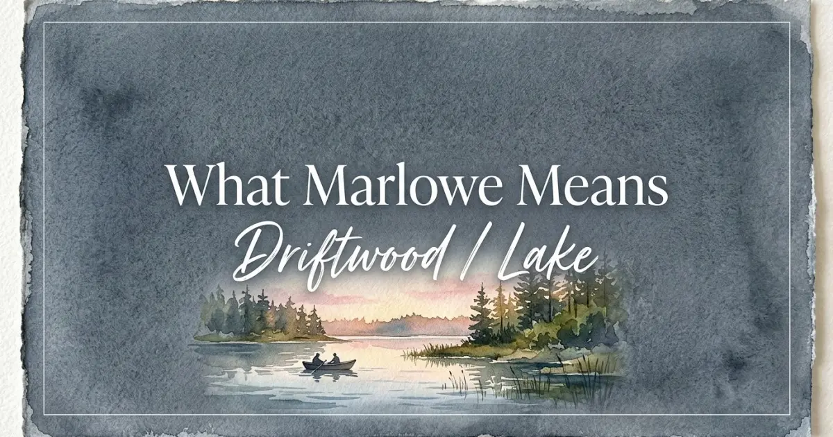 Marlowe name meaning Driftwood / Lake