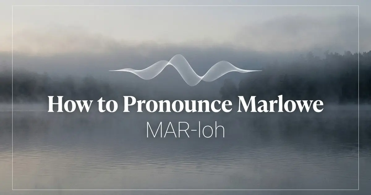 How to pronounce Marlowe