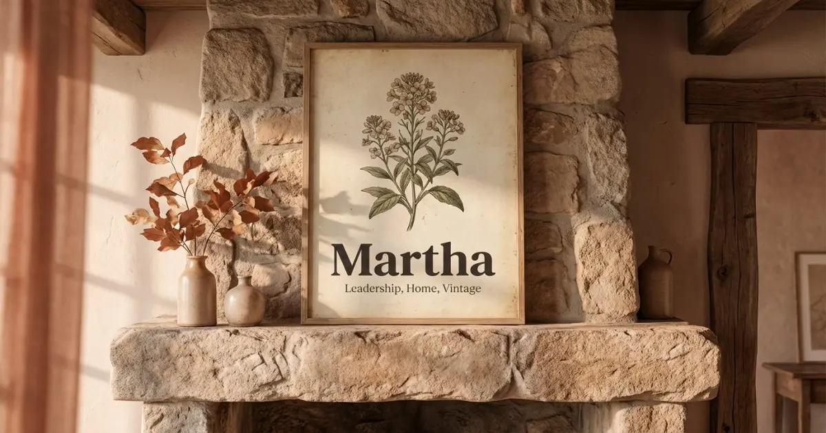Martha meaning themes: leadership, home, vintage