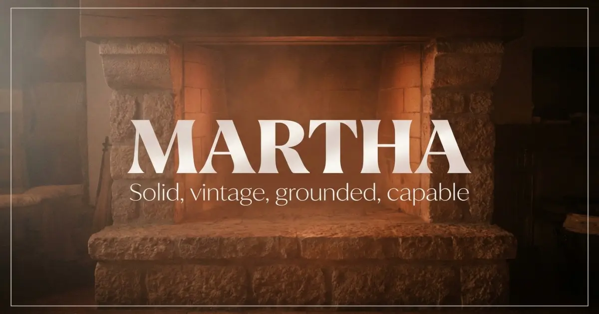 Martha name vibe: Solid, vintage, grounded, capable
