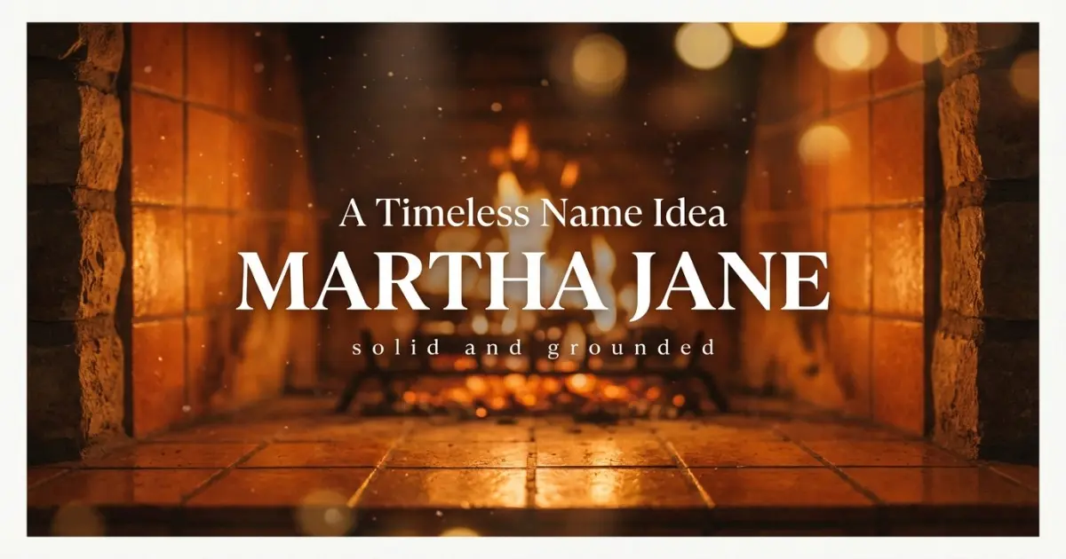 Middle name idea: Martha Jane - solid and grounded