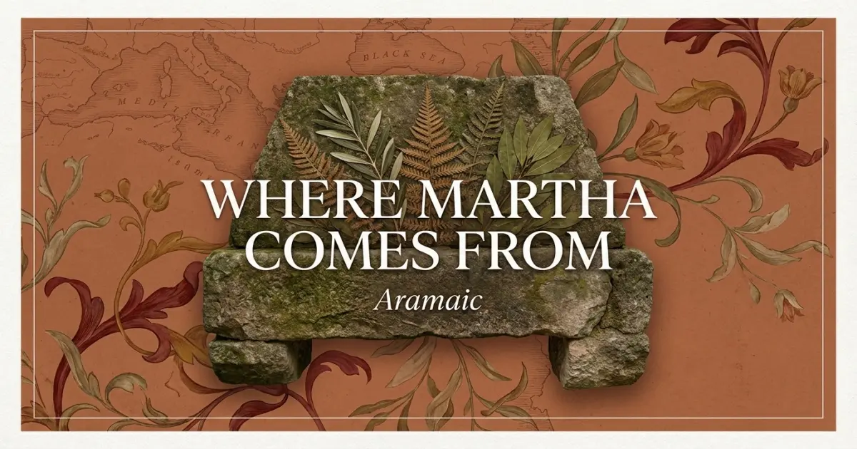 The name Martha comes from: Aramaic