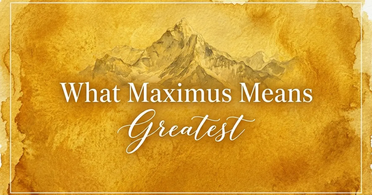 Maximus name meaning Greatest