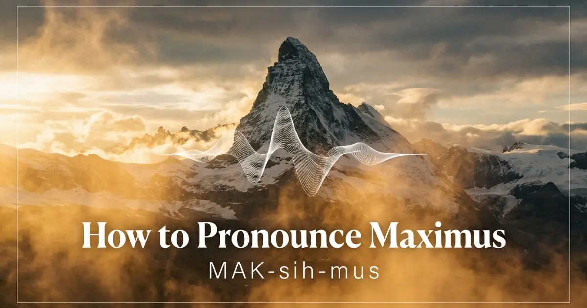 How to pronounce Maximus