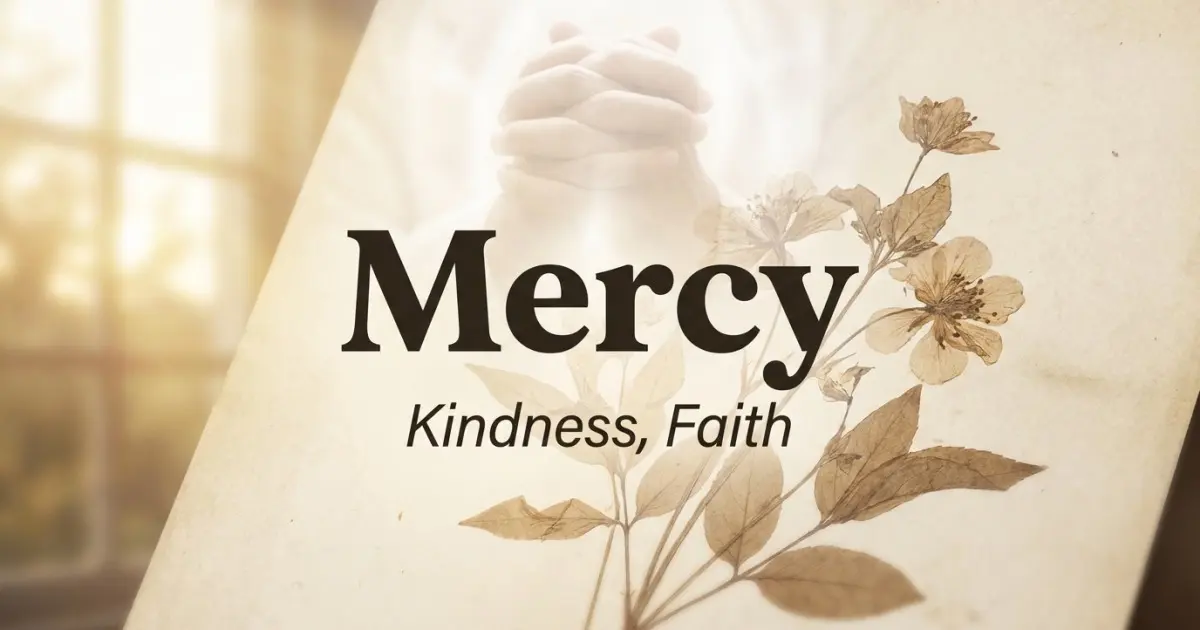 Mercy meaning themes: kindness, faith