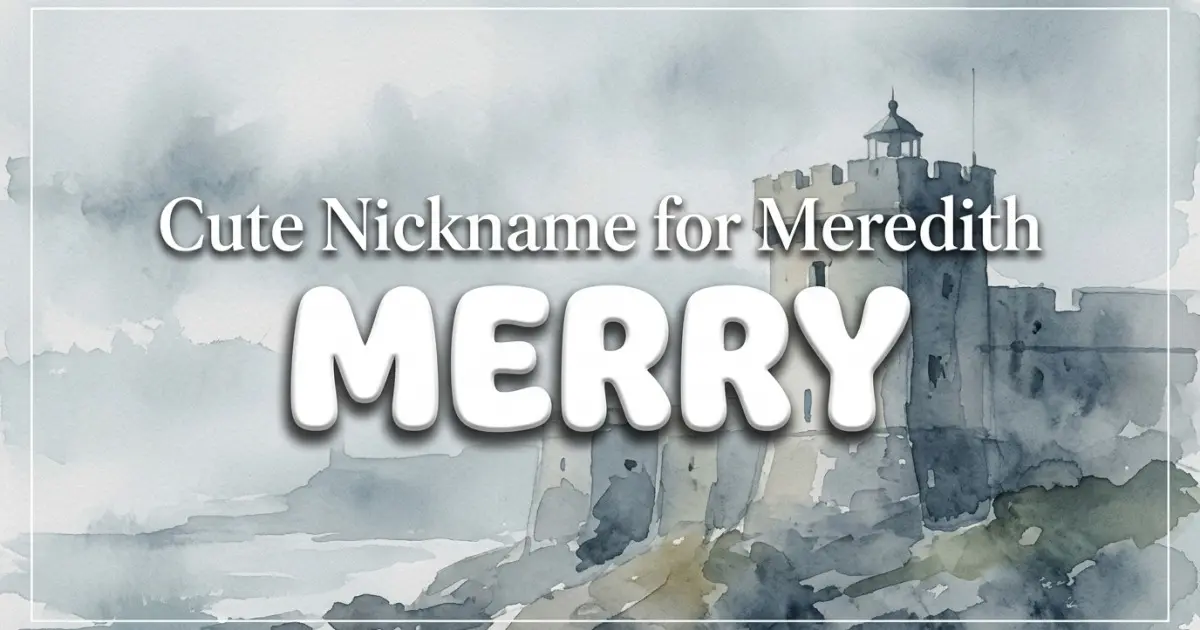 Cute nickname for Meredith: Merry