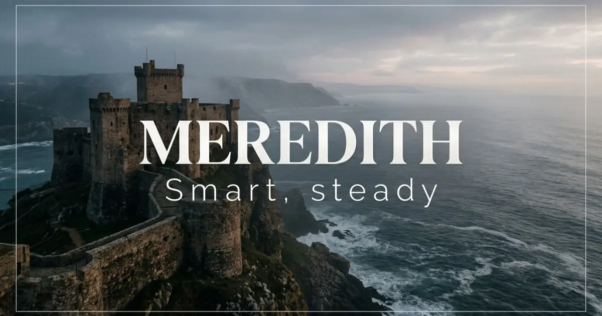 Meredith name vibe: Smart, steady