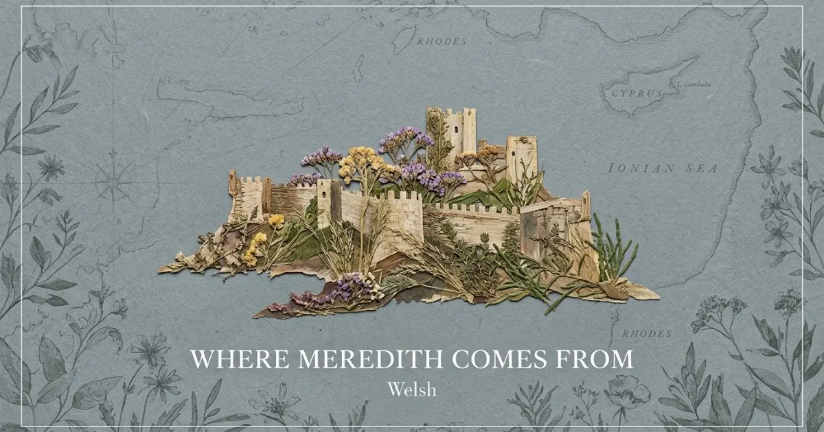 The name Meredith comes from: Welsh
