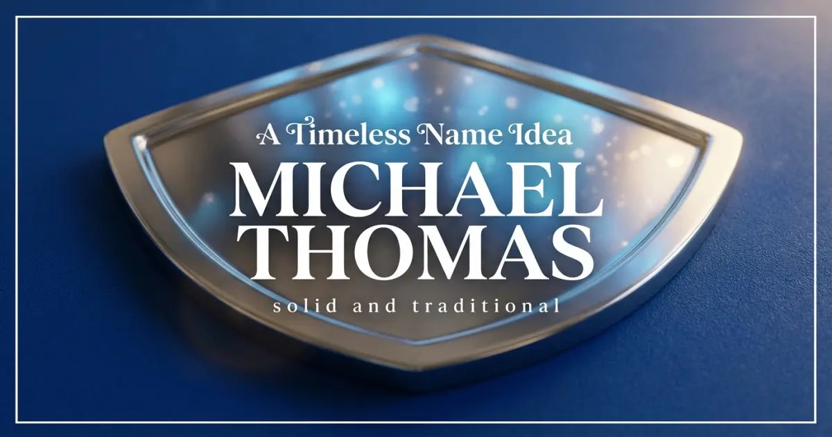 Middle name idea: Michael Thomas - solid and traditional