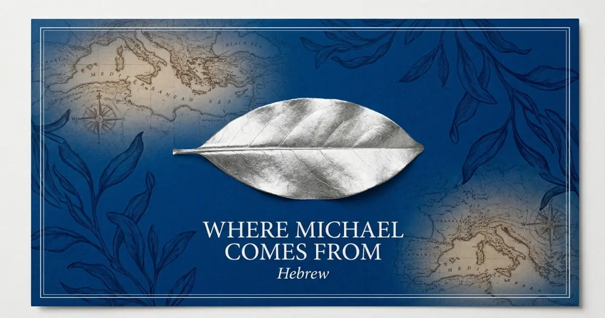 The name Michael comes from: Hebrew