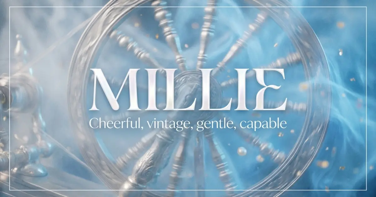 Millie name vibe: Cheerful, vintage, gentle, capable