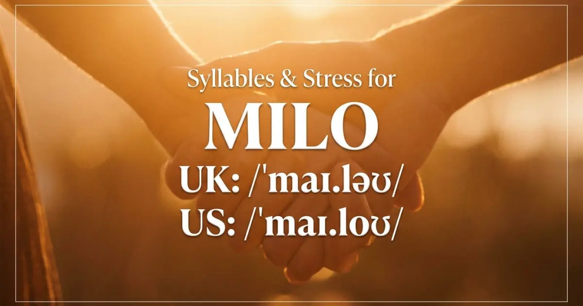 Milo syllables, stress, and UK and US pronunciation