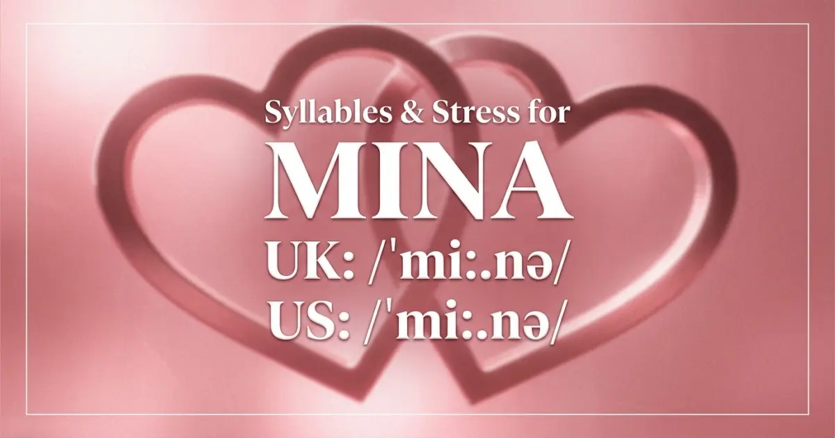 Mina syllables, stress, and UK and US pronunciation
