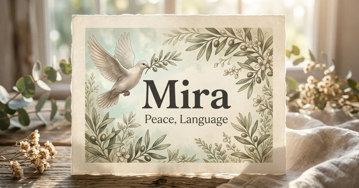 Mira meaning themes: peace, language