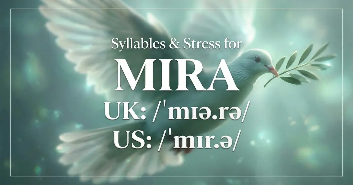 Mira syllables, stress, and UK and US pronunciation